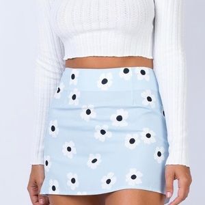 Princess Polly Shelly Mini Skirt Blue